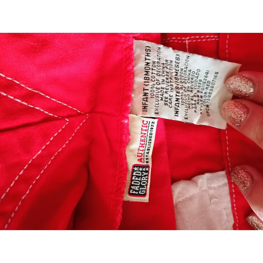 Faded Glory Cherry Red 18 Month Overall Skirt For Girls - Picture 3 of 8